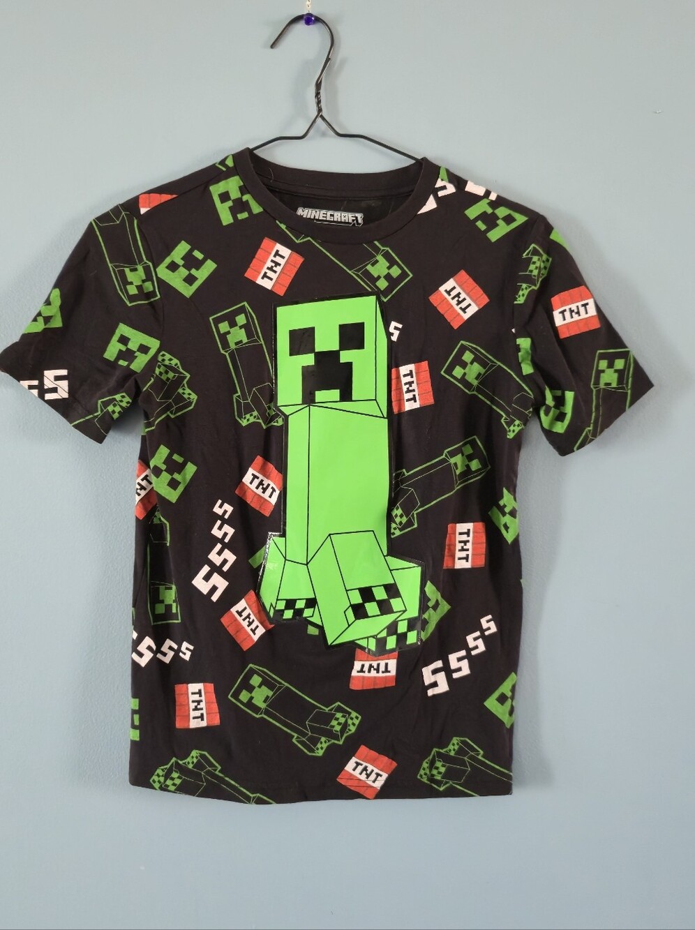 Boys' Black & Green Creeper Graphic Tee (7-8)